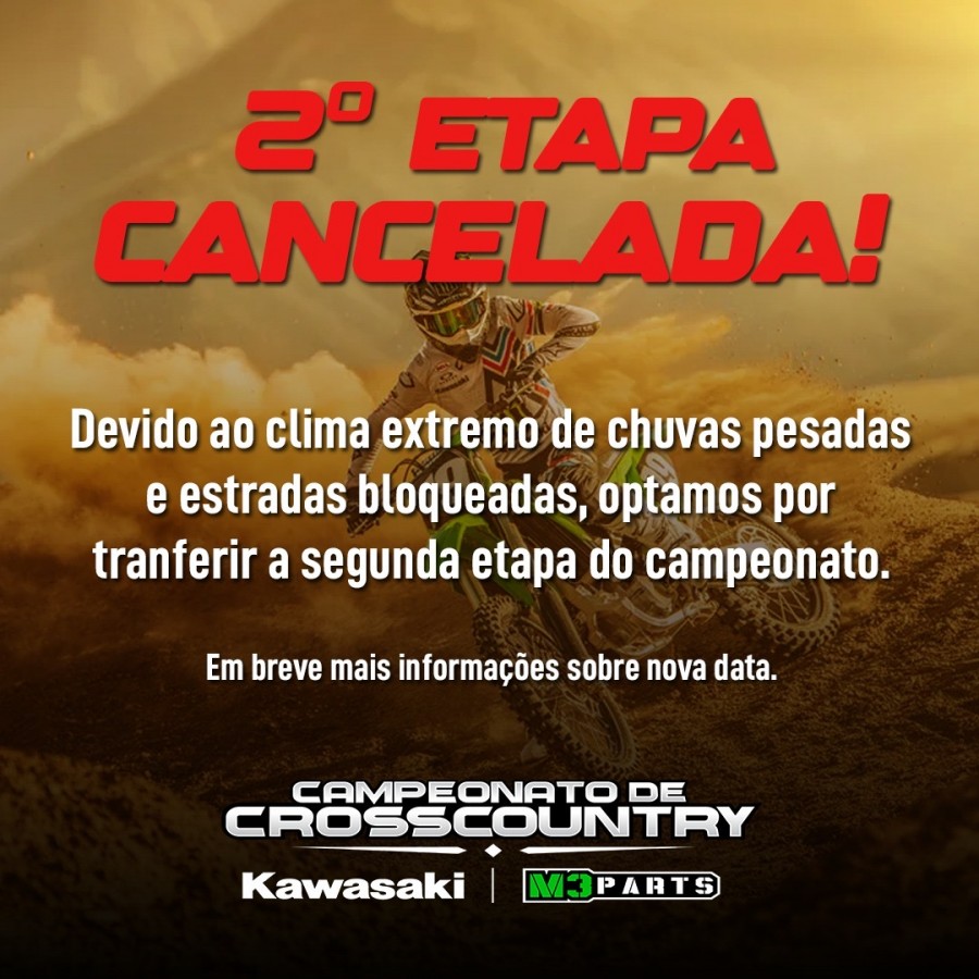 Cancelamento da 2 Etapa do Kawasaki M3 Parts de Cross Country
